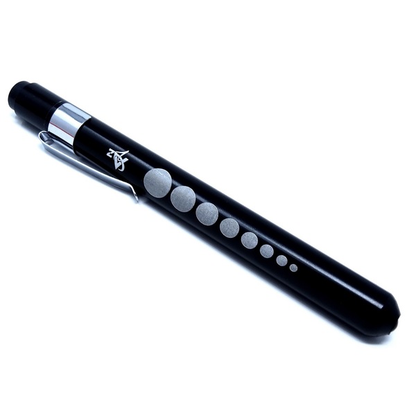 A2Z Scilab BLACK Reusable NURSE Penlight Pocket Medical LED with Pupil Gauge A2Z-ZR584